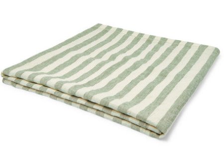 Frescobol Carioca Linen Towel Stripe olive Online