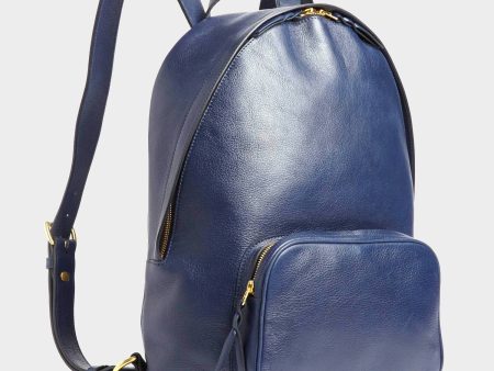 Lotuff Indigo Leather Backpack Discount