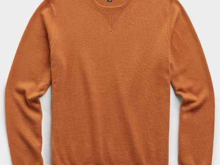 Cotton Cashmere Sweater in Chestnut For Sale