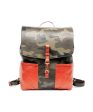 Lotuff Leather Hand Painted Leather Knapsack in Camo Discount