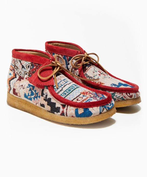 Todd Snyder x Clarks Originals Kaleidoscopic Red Wallabee Boot on Sale