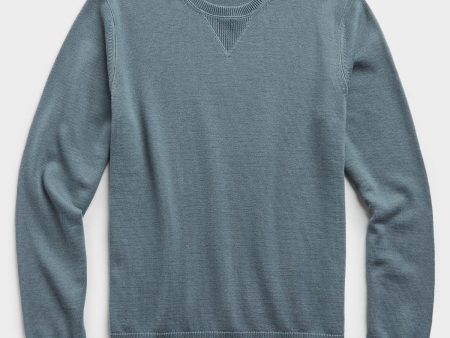 Cotton Cashmere Sweater in Blue For Discount