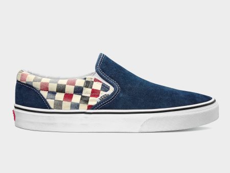 Vans Washed Classic Slip-on in Dress Blues For Discount