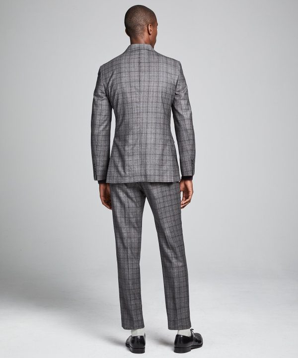 Wool Glen Plaid Sutton Suit Jacket in Grey Sale