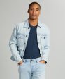 Japanese Denim Jacket in Sun Bleach Wash Cheap