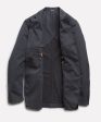 Garment Dyed Traveler Suit Jacket in Navy Hot on Sale