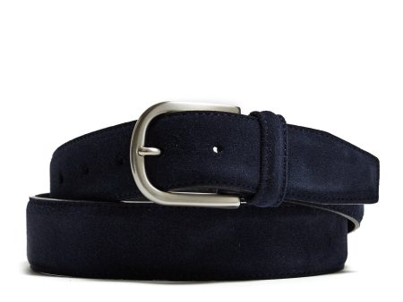 Anderson s Suede Belt in Navy For Discount