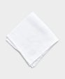 Mungai Orlo A Giorno Linen Pocket Square in White For Sale