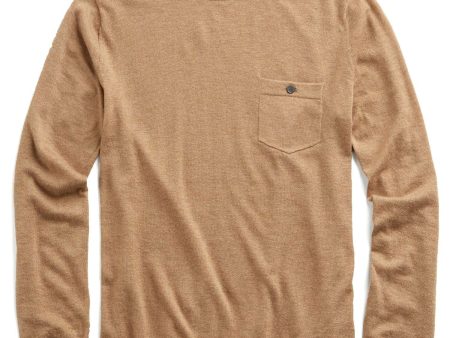 Italian Cashmere T-Shirt Sweater in Camel Sale