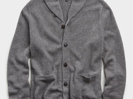 Cashmere Cardigan in Charcoal Sale