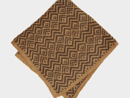 Mungai Jacquard Pocket Square in Brown Cheap