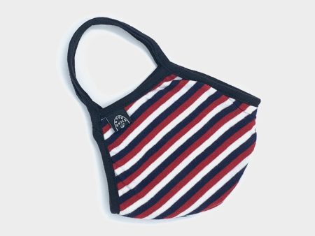 Cotton Jersey Stripe Face Mask in Red Sale