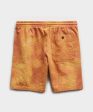 7  Tie Dye Seersucker Weekend Short in Orange Supply