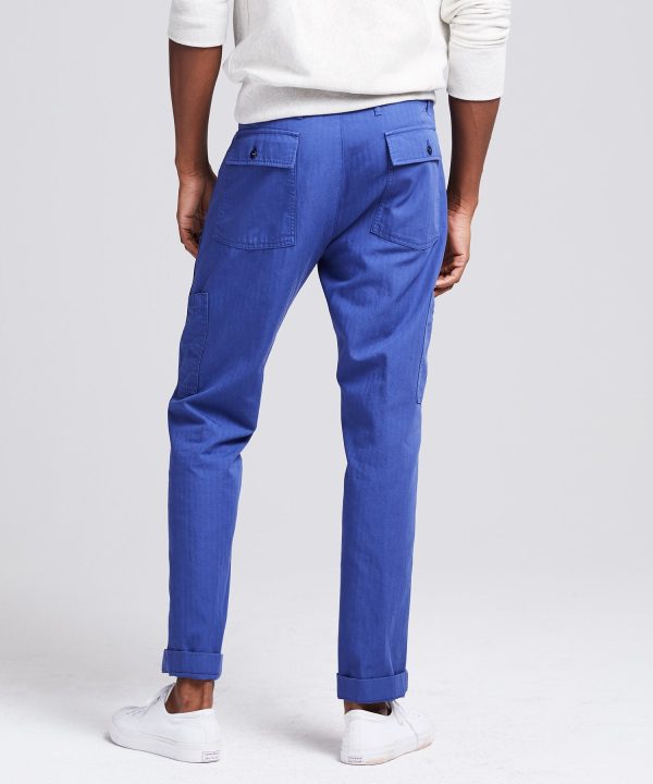 Herringbone Camp Pant in French Blue Sale