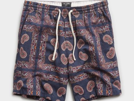 7  Bandana Print Weekend Short in Navy Supply