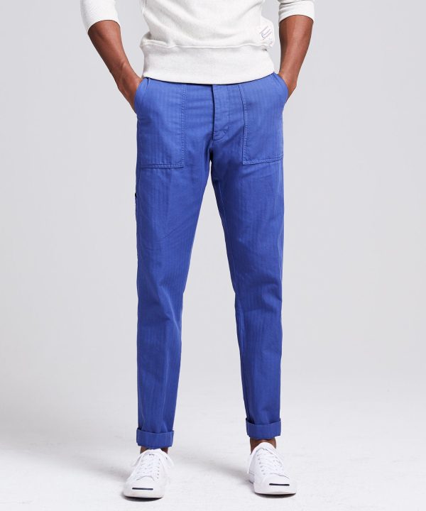 Herringbone Camp Pant in French Blue Sale