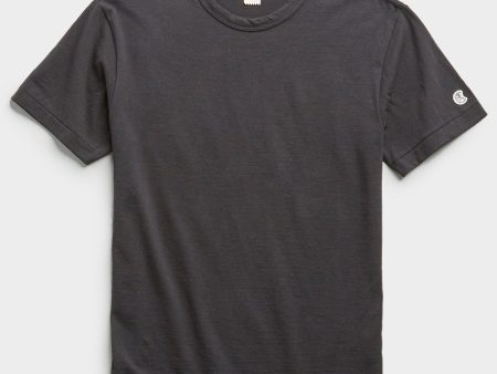 Champion Basic Jersey Tee in Asphalt For Cheap