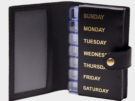 Ettinger Weekly Pill Case in Black Cheap