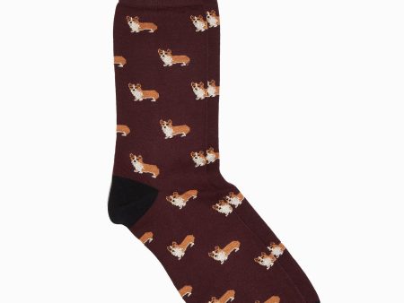 Corgi Corgi Sock in Wine on Sale