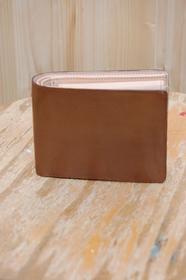 Il Bussetto Bi-fold Wallet with Coin Pocket Caramel Online now