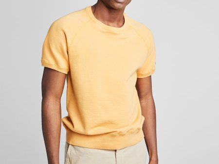 Lightweight Short Sleeve Sweatshirt in Honeycomb Cheap