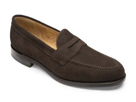 Loake Imperial Loafer in Dark Brown Suede For Discount