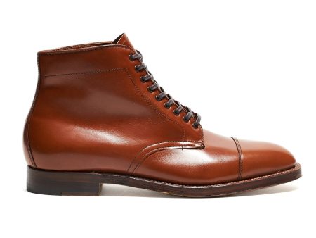 Alden Straight Tip Boot in Burnished Tan Calfskin Fashion