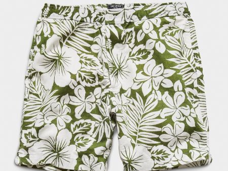 7  Pool Short in Green Floral Online