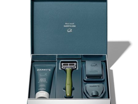 Harrys Truman Set with Shave Cream in Olive Fashion