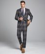 Oversized Check Sack Suit Coat in Charcoal Fashion