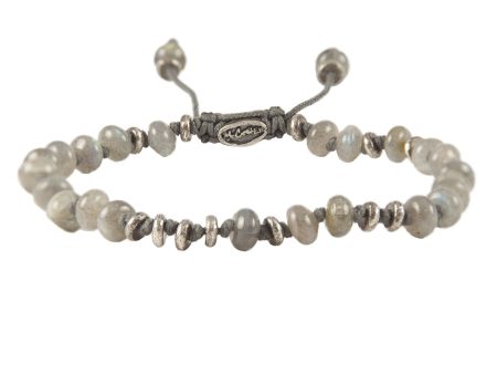 M. Cohen Templar Jointed Bracelet in Labradorite Stone Online