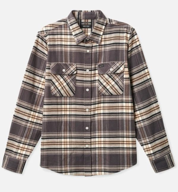 BRIXTON BOWERY STRETCH LONG SLEEVE X FLANNEL MENS BUTTON DOWN SHIRT Hot on Sale