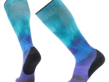 SMARTWOOL SKI TARGETED CUSHION COMPRESSION PRINT OTC UNISEX SOCKS Discount