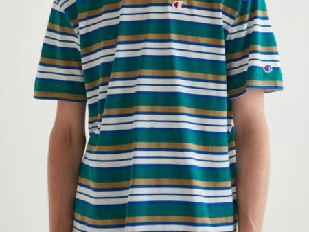 CHAMPION YARN DYE STRIPE SHORT SLEEVE MENS T-SHIRT Cheap