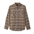 BRIXTON BOWERY STRETCH LONG SLEEVE X FLANNEL MENS BUTTON DOWN SHIRT Hot on Sale