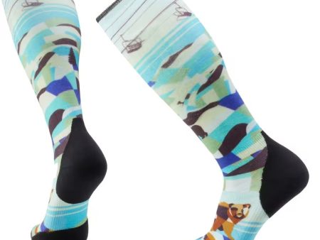 SMARTWOOL SKI TARGETED CUSHION BEAR COUNTRY PRINT OTC UNISEX SOCKS Fashion