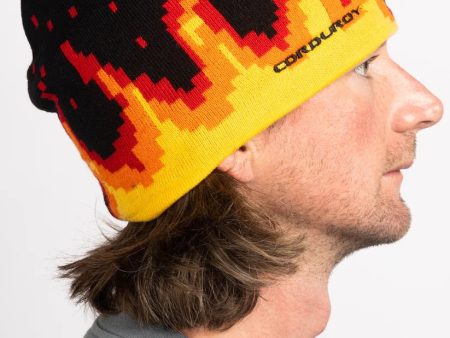 CORDUROY DIGI FLAMES BEANIE Hot on Sale