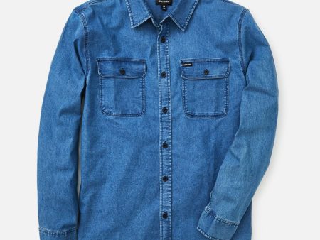 BRIXTON BOWERY LIGHTWEIGHT LONG SLEEVE CROSSOVER FLANNEL MENS SHIRT Online