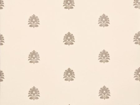 Baker Lifestyle Wallpaper PW78006.3 Hestercombe Sprig Linen Silver Cheap