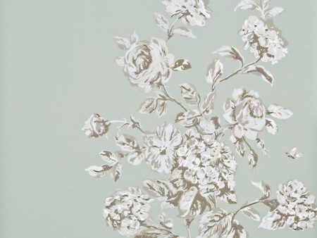 Baker Lifestyle Wallpaper PW78003.5 Mottisfont Aqua Silver Online