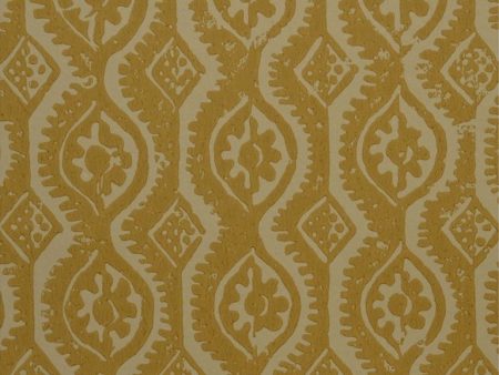 Lee Jofa Wallpaper PBFC-3509.4 Small Damask Ochre Discount